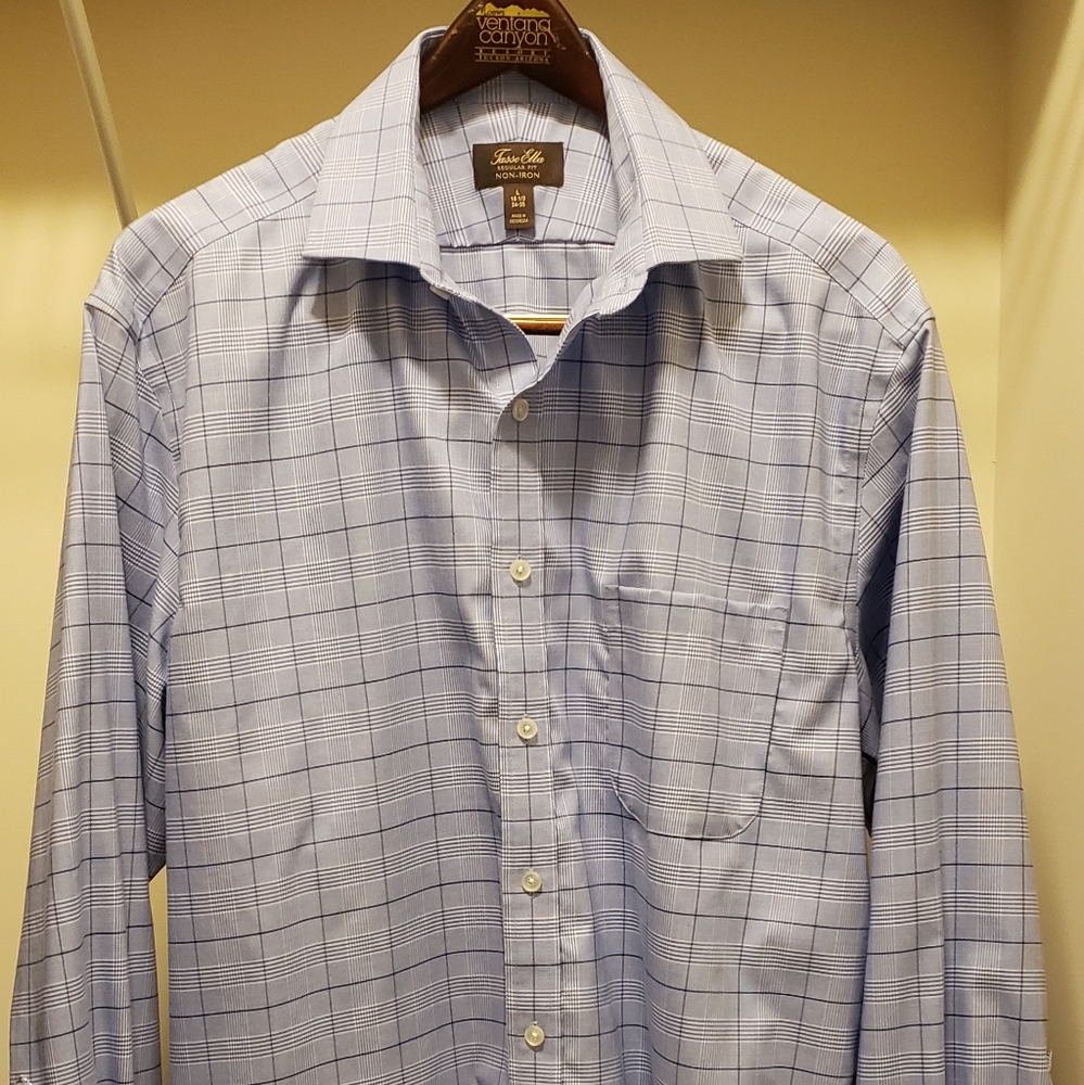 Men's regular fit non-iron french cuff dress shirt